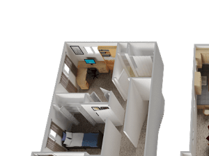 Claremont Floor Plan Claremont Floor Plan at Westview Heights Apartments, 18301 NW Chemeketa Lane, Portland